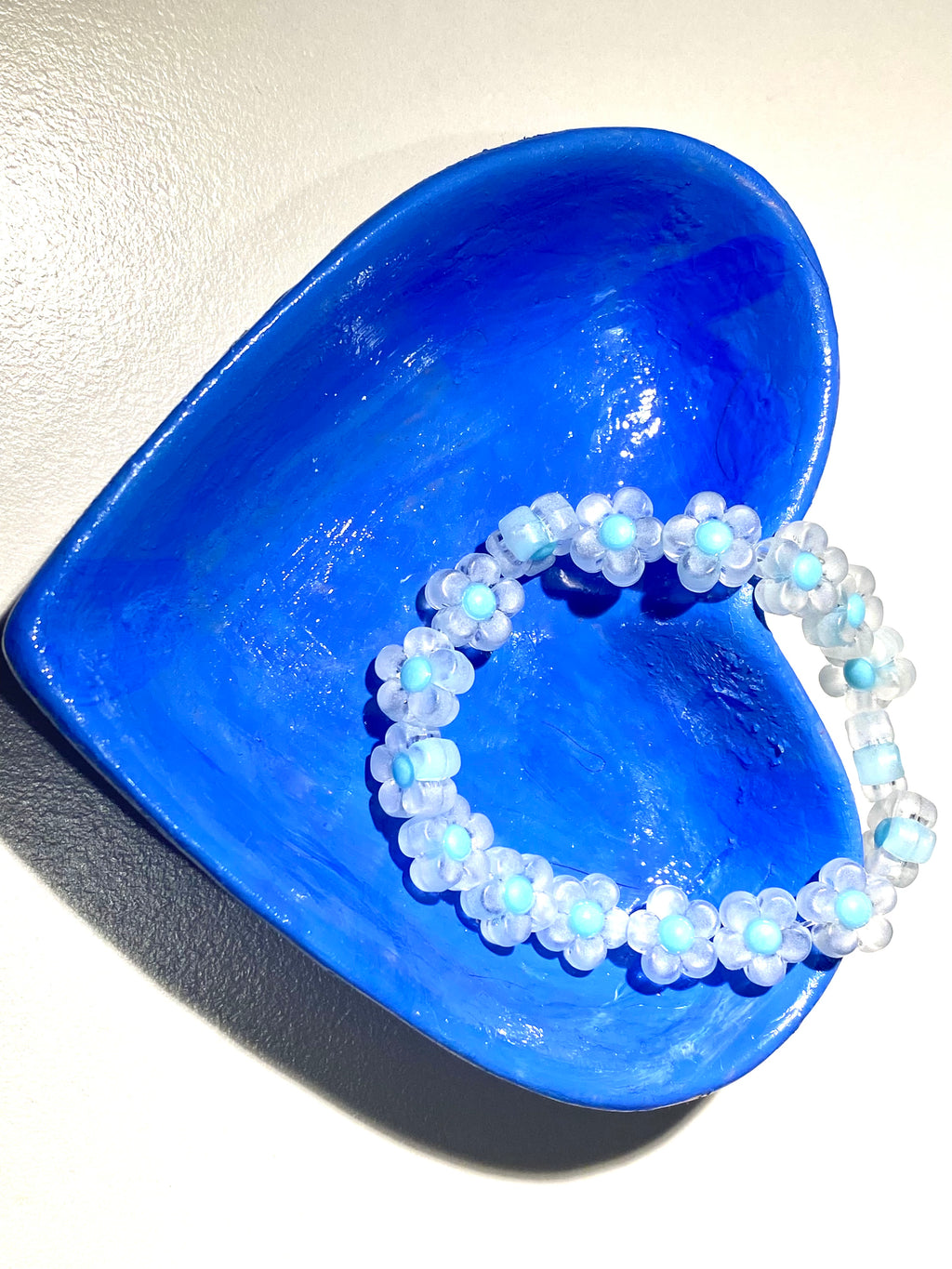 Blue flower bracelet