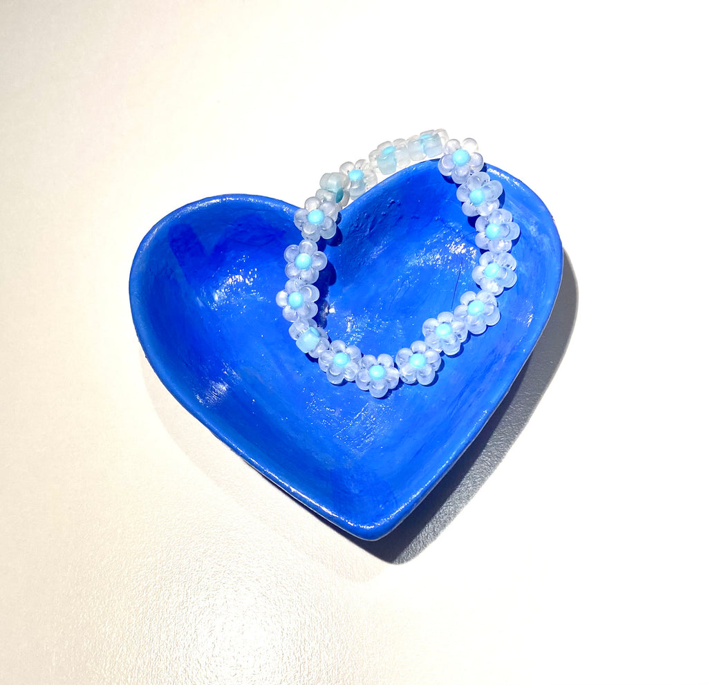 Blue flower bracelet