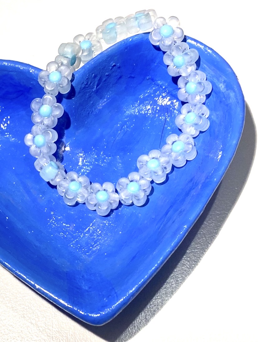 Blue flower bracelet